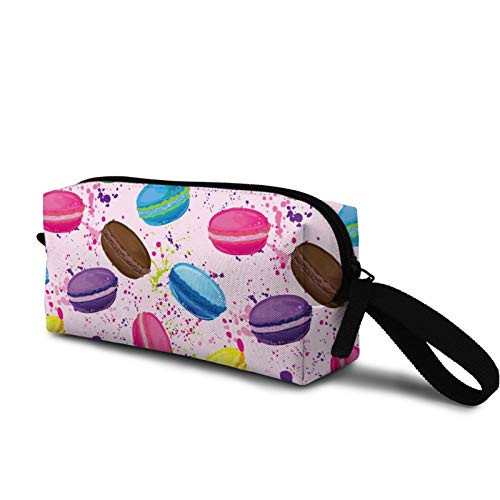 Colorful french macaron cookies Cosmetic Bag Fashion Travel Makeup Bag Pouch Organizer Gift for Women Girls Colorful french macaron cookies Cosmetic Bag Fashion Travel Makeup Bag Pouch Organizer Gift for Women Girls
