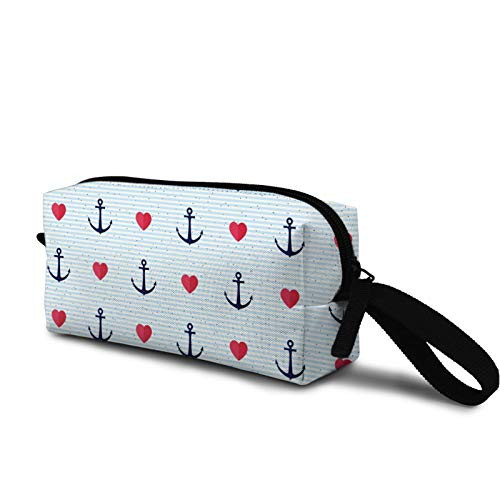 anchors and heart Cosmetic Bag Cute Travel Makeup Bag Pouch Organizer Gift for Women Girls anchors and heart Cosmetic Bag Cute Travel Makeup Bag Pouch Organizer Gift for Women Girls