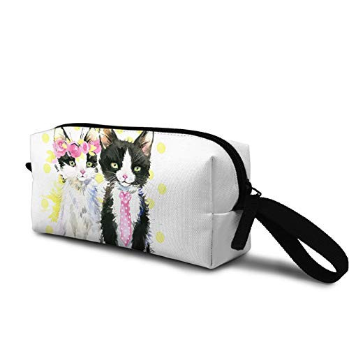 watercolor cute cat Cosmetic Bag Durable Travel Makeup Bag Pouch Organizer Gift for Women Girls watercolor cute cat Cosmetic Bag Durable Travel Makeup Bag Pouch Organizer Gift for Women Girls