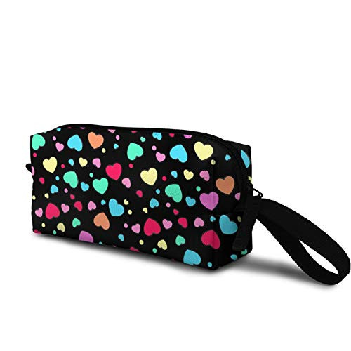 Cute colored hearts Cosmetic Bag Fashion Travel Makeup Bag Pouch Organizer Gift for Women Girls Cute colored hearts Cosmetic Bag Fashion Travel Makeup Bag Pouch Organizer Gift for Women Girls