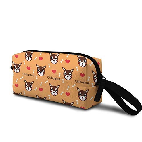 cute chihuahua dog Cosmetic Bag Cute Travel Makeup Bag Pouch Organizer Gift for Women Girls