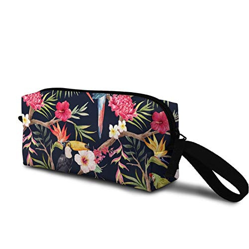 Watercolor tropical floral pattern Cosmetic Bag Durable Travel Makeup Bag Pouch Organizer Gift for Women Girls Watercolor tropical floral pattern Cosmetic Bag Durable Travel Makeup Bag Pouch Organizer Gift for Women Girls