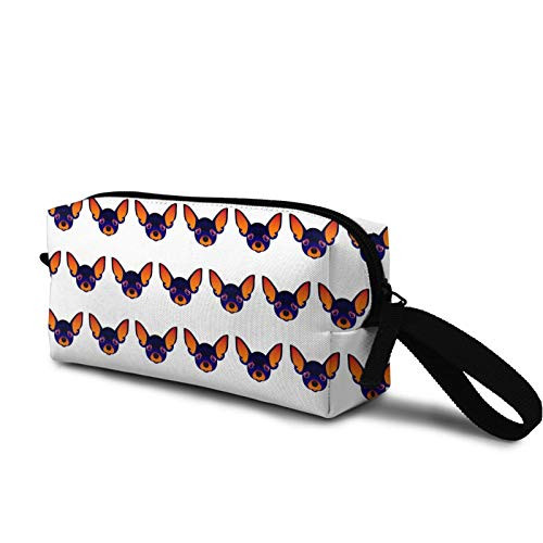 Abstract chihuahua dog head Cosmetic Bag Cute Travel Makeup Bag Pouch Organizer Gift for Women Girls
