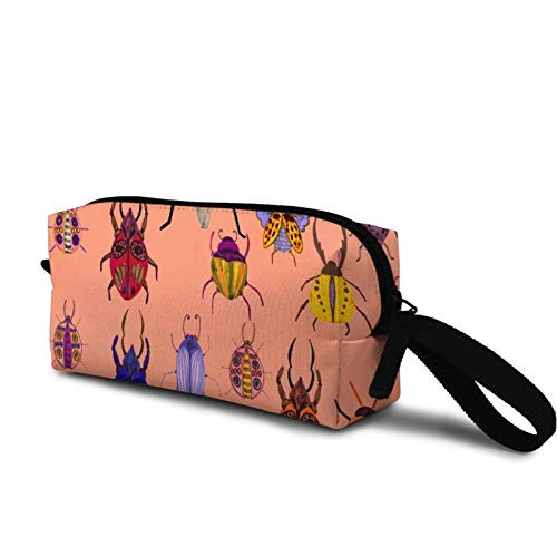 colorful beetles Cosmetic Bag Fashion Travel Makeup Bag Pouch Organizer Gift for Women Girls