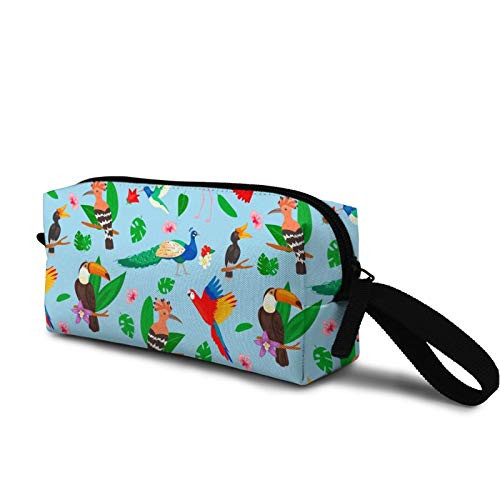 Tropical birds jungle summer Cosmetic Bag Fashion Travel Makeup Bag Pouch Organizer Gift for Women Girls Tropical birds jungle summer Cosmetic Bag Fashion Travel Makeup Bag Pouch Organizer Gift for Women Girls