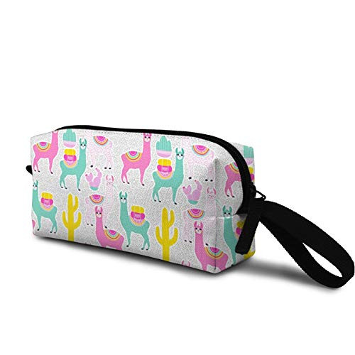 Sweet Llama or alpaca and cactus Cosmetic Bag Durable Travel Makeup Bag Pouch Organizer Gift for Women Girls Sweet Llama or alpaca and cactus Cosmetic Bag Durable Travel Makeup Bag Pouch Organizer Gift for Women Girls