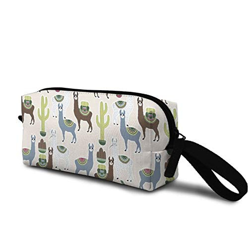 Sweet Llama or alpaca and cactus Cosmetic Bag Cute Travel Makeup Bag Pouch Organizer Gift for Women Girls Sweet Llama or alpaca and cactus Cosmetic Bag Cute Travel Makeup Bag Pouch Organizer Gift for Women Girls