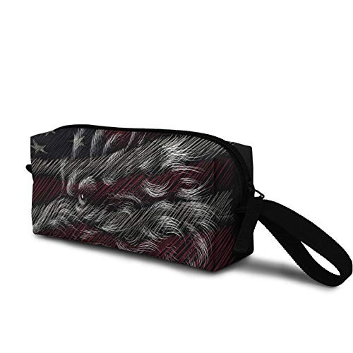 print of wolf on Independence day Cosmetic Bag Fashion Travel Makeup Bag Pouch Organizer Gift for Women Girls print of wolf on Independence day Cosmetic Bag Fashion Travel Makeup Bag Pouch Organizer Gift for Women Girls