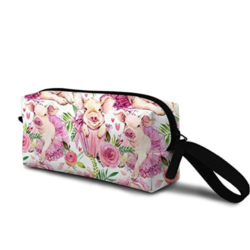 Cute pig watercolor Cosmetic Bag Fashion Travel Makeup Bag Pouch Organizer Gift for Women Girls Cute pig watercolor Cosmetic Bag Fashion Travel Makeup Bag Pouch Organizer Gift for Women Girls