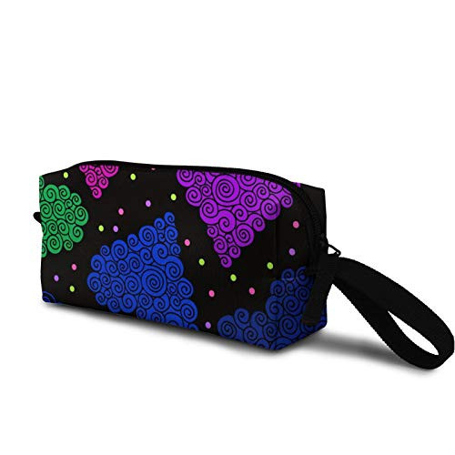 colorful curly hearts Cosmetic Bag Cute Travel Makeup Bag Pouch Organizer Gift for Women Girls colorful curly hearts Cosmetic Bag Cute Travel Makeup Bag Pouch Organizer Gift for Women Girls