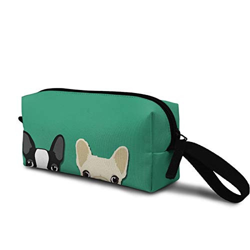 Boston Terrier And French Bulldog Friends Cosmetic Bag Cute Travel Makeup Bag Pouch Organizer Gift for Women Girls Boston Terrier And French Bulldog Friends Cosmetic Bag Cute Travel Makeup Bag Pouch Organizer Gift for Women Girls
