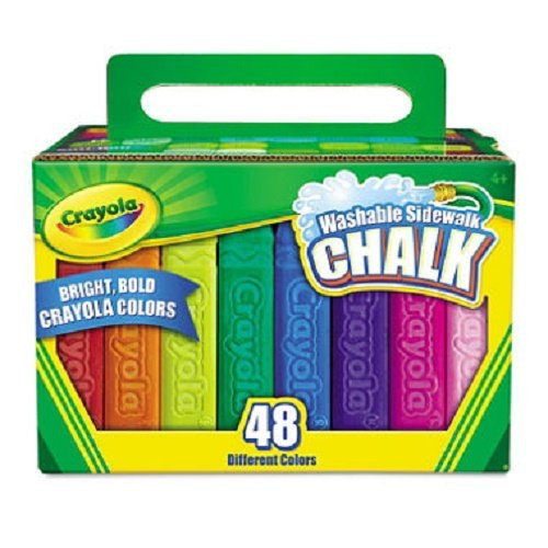 Washable Sidewalk Chalk, 48 Assorted Bright Colors by Crayola