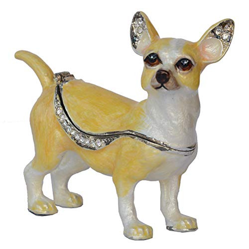 HSRT Chihuahua Dog Jewelry Trinket Treasured Box Ring Necklace Earring Organizer Dog Figurine Pet Lover Novelty Gifts HSRT Chihuahua Dog Jewelry Trinket Treasured Box Ring Necklace Earring Organizer Dog Figurine Pet Lover Novelty Gifts