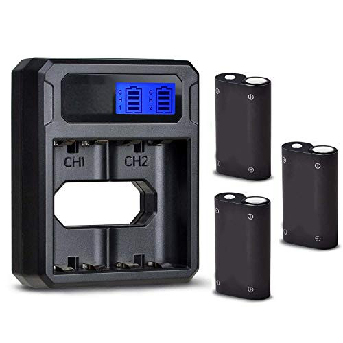 Controller Battery Pack for Xbox One Rechargeable Batteries and LCD Display Charger Set for Xbox One Xbox One X Xbox One S Elite Wireless Controllers Including 3 Batteries