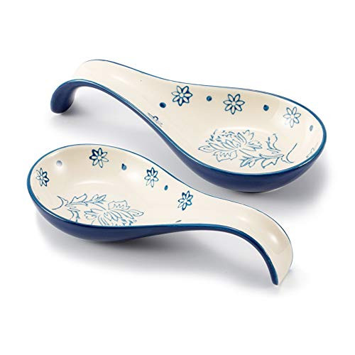 KINGSBULL HOME Spoon Rest Spoon Holder for Stove Top Utensil Rest Spoon Holder Coffee Spoon Rest Kitchen Spoon Holder