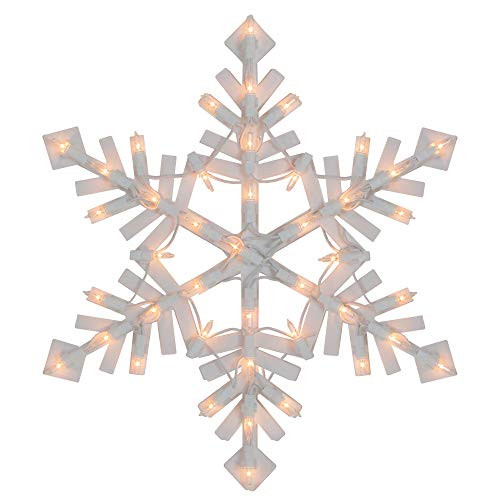 Northlight Lighted Snowflake Christmas Window Silhouette - 15.5 Inch