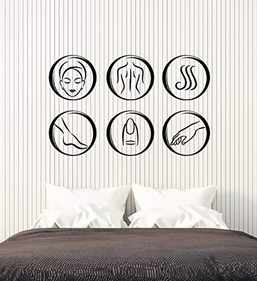 Vinyl Wall Decal Care and Beauty Spa Salon Massage Bath Relax Stickers Mural Large Decor g1448 Black Vinyl Wall Decal Care and Beauty Spa Salon Massage Bath Relax Stickers Mural Large Decor g1448 Black