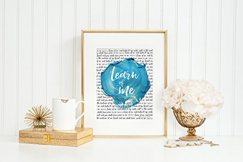Learn of me Words Artwork By Always Yesterday Prints LDS Decor LDS Quote Inspirational Quote Missionary Gift LDS Prints Learn of me Words Artwork By Always Yesterday Prints LDS Decor LDS Quote Inspirational Quote Missionary Gift LDS Prints