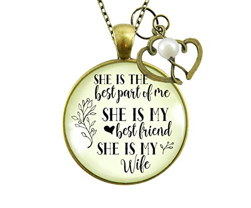 Gutsy Goodness 36 inch  Love My Wife Necklace She is the Best Part of Me Gift from Husband