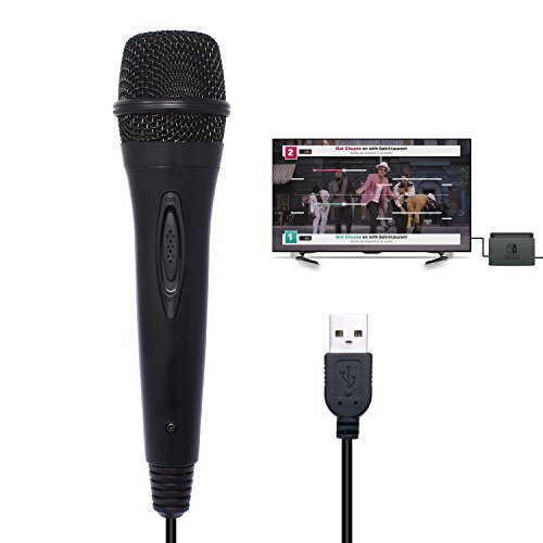 USB Wired Karaoke Gaming Microphone for Nintendo Switch/Wii U/PS4/Xbox One/Xbox 360/PC Singing Game - 9.84ft