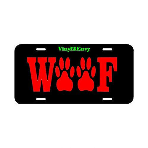 Infinity Love Your Dog License Plate - Dog Decal - Custom License Plate License Plate Sign Paw Print Decal Choose Color