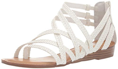 Carlos by Carlos Santana Womens Amara 3 Sandal White 6 Medium US