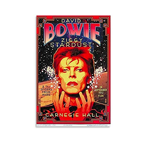 Vintage Band David Bowie Ziggy Stardust Rock  and  Roll Concert Gig Advertisement Poster Poster Decorative Painting Canvas Wall Art Living Room Posters Bedroom Painting 08x12inch 20x30cm