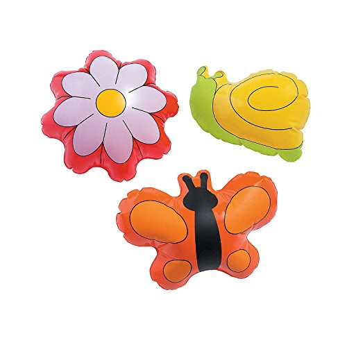 Fun Express - Garden Party Inflate Assortment for Birthday - Toys - Inflates - Mini Beach Balls - Birthday - 12 Pieces Fun Express - Garden Party Inflate Assortment for Birthday - Toys - Inflates - Mini Beach Balls - Birthday - 12 Pieces