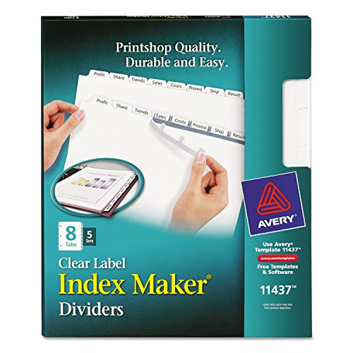 AVE11437 - Avery Index Maker Clear Label Divider with 8-Tabs