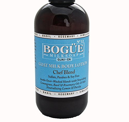 BOGUE Goat Milk Hand and Body Lotion- N12 BESPOKE Garde Mange Chef Blend- odor neutralizing Lemon and Parsley nourishing Lemongrass Basil Rosemary and soothing Himalayan Cedarwood BOGUE Goat Milk Hand and Body Lotion- N12 BESPOKE Garde Mange Chef Blend- odor neutralizing Lemon and Parsley nourishing Lemongrass Basil Rosemary and soothing Himalayan Cedarwood