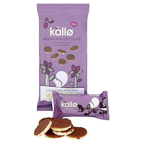 Kallo Belgian Milk Chocolate Mini Rice Cakes Multipack - 4 x 21g  0.19lbs