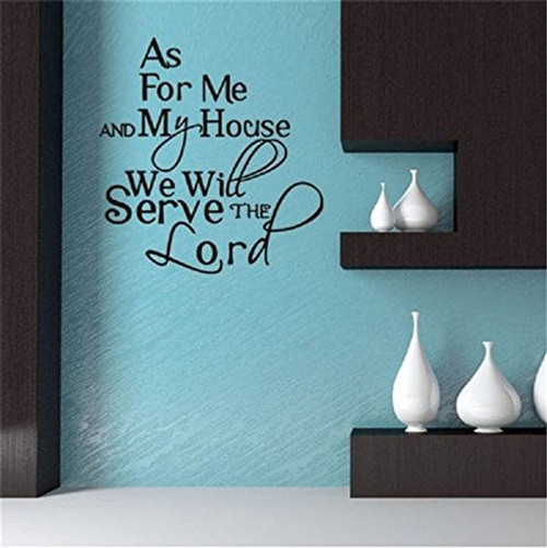 Yeazo Vinyl Peel and Stick Mural Removable Wall Sticker Decals for Room Home As for Me and My House We Will Serve The Lord Joshua 24 15 Yeazo Vinyl Peel and Stick Mural Removable Wall Sticker Decals for Room Home As for Me and My House We Will Serve The Lord Joshua 24 15