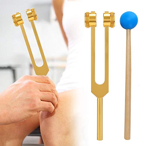 Cosiki ????????? ???? 136.1HZ Tuning Fork Set - Aluminum Alloy Tuning Fork with Hammer Diagnostic Therapy Health Care Tool