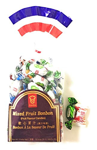 Garden Mixed Fruit Bonbon 350g  Candies And 1 Mint Crunch Candy 1 Lychee Candy
