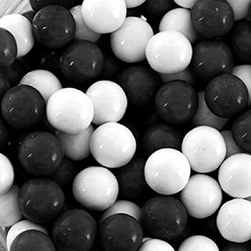 Black  and  White Sixlets Mini Milk Chocolate Balls 1LB Bag
