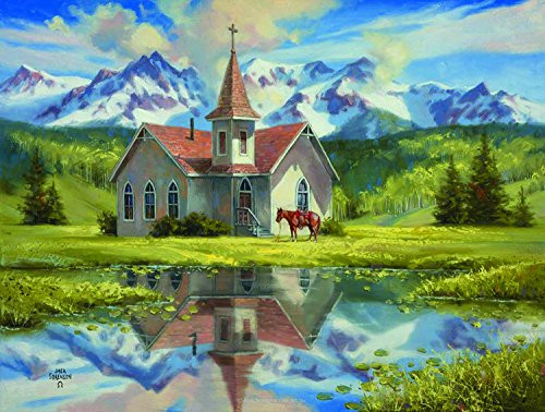 Almost Heaven 500 Piece Jigsaw Puzzle by SunsOut - Chapel theme