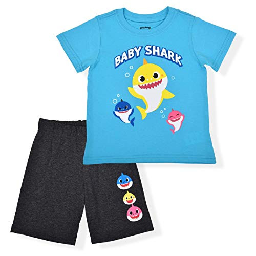 Nickelodeon Baby Shark Boys Shorts Set and Summer Clothes Blue 5T