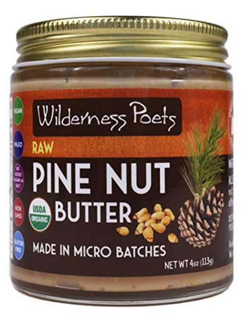 Wilderness Poets Pine Nut Butter Raw  and  Organic  4 Ounce