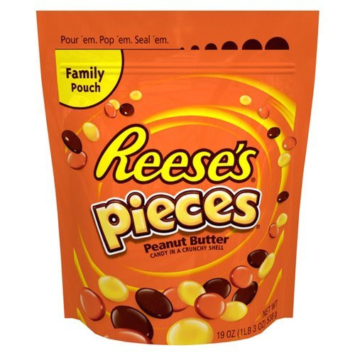 Reeses Pieces Peanut Butter Candies 19-Ounce Pouch Pack of 2 Reeses Pieces Peanut Butter Candies 19-Ounce Pouch Pack of 2