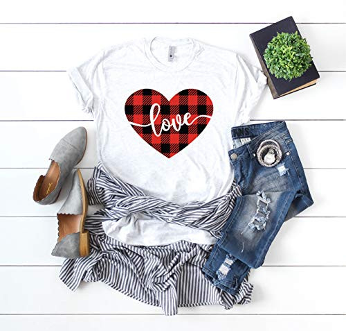 Buffalo Plaid Shirt Valentines Day Shirt For Women Heart Love Vday Outfit Buffalo Plaid Shirt Valentines Day Shirt For Women Heart Love Vday Outfit