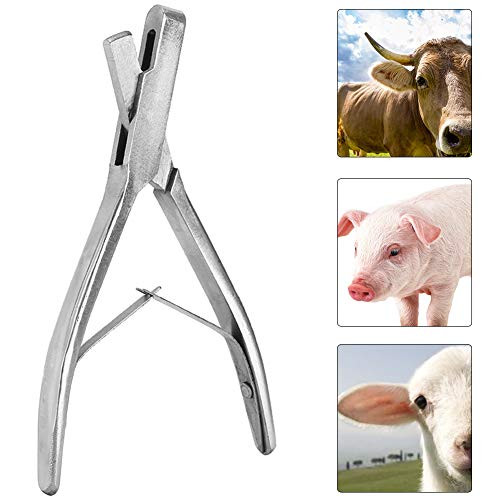 Pig Ear Pliers U-Shaped Sheep Ear Tag Pliers Ear Notcher Hole Tongs Animal Identify Tool for Farm Animals Livestock Supplies U?Shape