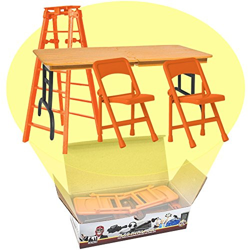Ultimate Ladder, Table and Chairs Orange Playset for WWE Wrestling Action Figures