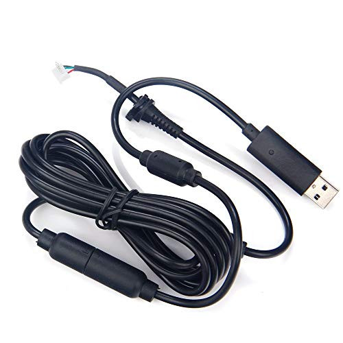 for Xbox 360 Wired Controller Replacement USB 4Pin Converter Cable Power line Charging Cord Wire  plus  Adapter Breakaway  Black