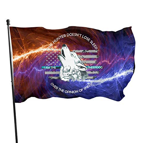 The Sheepdog Blue Line Flag 3x5 FT American Flag Outdoor Banner Family Banner Garden Banner