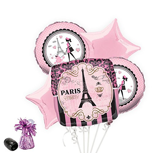 Costume SuperCenter Party in Paris Balloon Bouquet Kit  Serves 8
