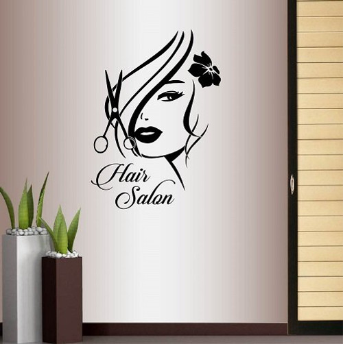 Wall Vinyl Decal Home Decor Art Sticker Hair Salon Sign Girl with Stylish Hair Scissors Room Removable Stylish Mural Unique Design Wall Vinyl Decal Home Decor Art Sticker Hair Salon Sign Girl with Stylish Hair Scissors Room Removable Stylish Mural Unique Design