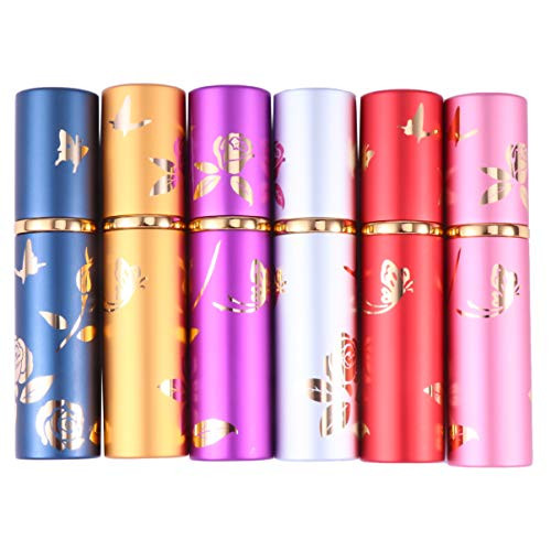 BESTOYARD 6Pcs Perfume Spray Bottle Mini Refillable Spray Bottle 10ML Empty Atomizer Spritzer for Cosmetic Perfume Essential Oils Mosquito Samples  Random Color