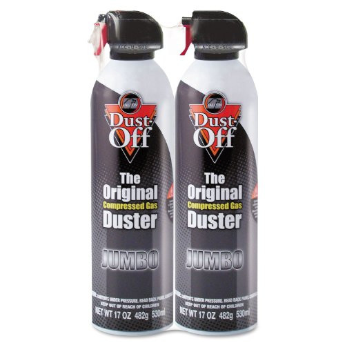 Dust-Off DPSJMB2 Disposable Compressed Gas Duster 17 oz Cans 2 Pack Dust-Off DPSJMB2 Disposable Compressed Gas Duster 17 oz Cans 2 Pack