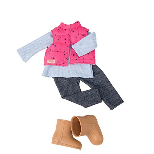 Our Generation Dolls Trekking Star Print Vest with Trousers Outfit for Dolls, 18"