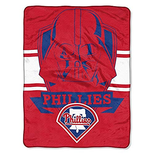 MLB Philadelphia Phillies Star Wars  and  MLB Micro Raschel Throw Blanket 46 inch  x 60 inch MLB Philadelphia Phillies Star Wars  and  MLB Micro Raschel Throw Blanket 46 inch  x 60 inch